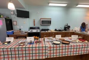 The cook-off display table